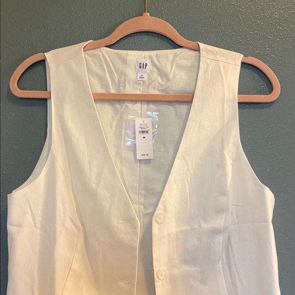 GAP long line button down vest - Picture 6 of 11